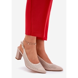 Sandálias abertas com dedos pontiagudos no Sergio Leone SK163 Sergio SK163 Post bege 1