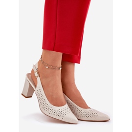 Sandálias abertas com dedos pontiagudos no sergio leone sk163 pérola bege 1 Sandálias abertas com dedos pontiagudos no sergio leone sk163 pérola bege 1