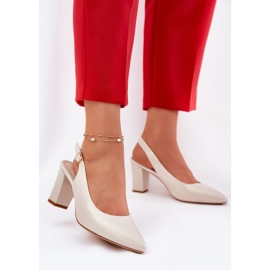 Bombas confortáveis ​​no Sergio Leone SK162 PERTA POST bege 2