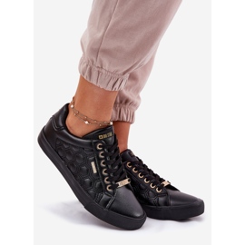 Big Star Tênis femininos com couro ecológico grande estrela rr274323 preto 1