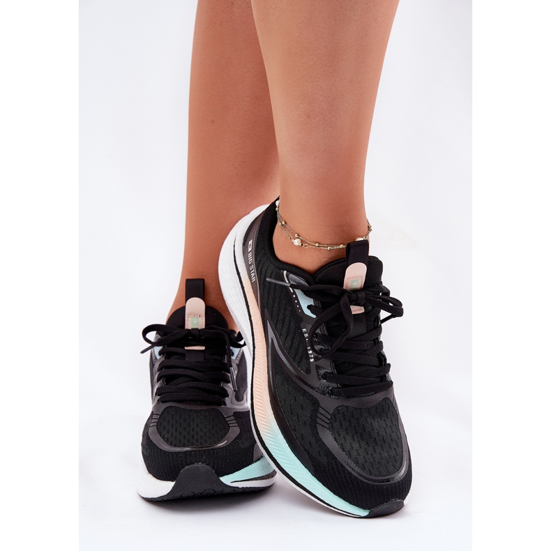 Sapatos esportivos femininos Big Star RR274A160 Hi-Polish System Black preto 2