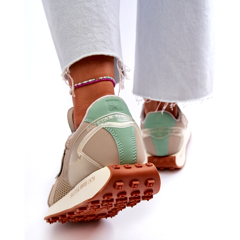 Tênis feminino com sistema de espuma viscoelástica plataforma Big Star NN274681 bege 4
