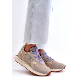 Tênis feminino com sistema de espuma viscoelástica plataforma Big Star NN274681 bege 2 Tênis feminino com sistema de espuma viscoelástica plataforma Big Star NN274681 bege 2