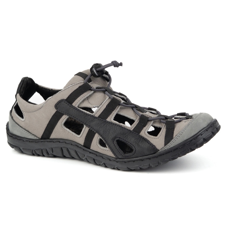 Olivier Sapatos de couro masculino, bicicleta arejada 262kz cinza 1