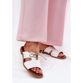 Flip de couro feminino Zazoo 3022 Branco 2