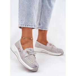 Sapatos de camurça feitos de couro natural no Artiker 56C2104 Grey Platform cinza 2