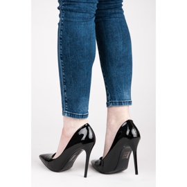 Seastar saltos sensuais lacados preto 2