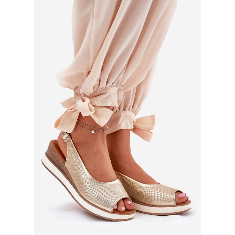 ARTIKER Sandálias de couro para ancoragem de arte 56C2312 Zlotys dourado 1