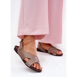 Sandálias Wevie Zazoo 40141 Dark Beige bege 2