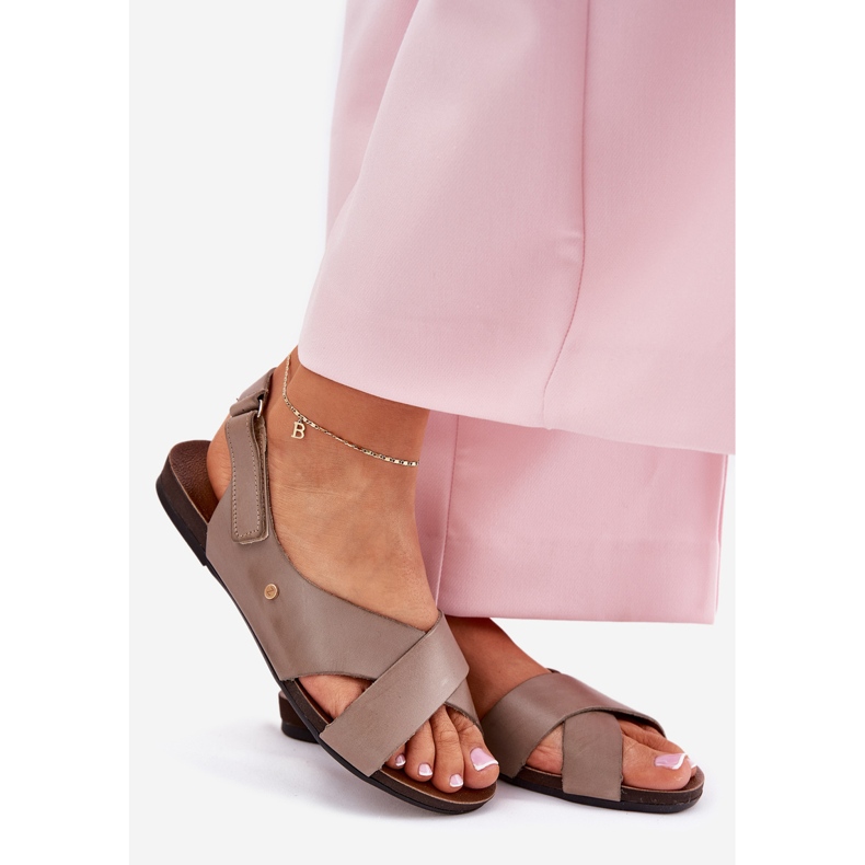 Sandálias Wevie Zazoo 40141 Dark Beige bege 1