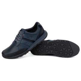 Antex Sapatos masculinos de couro com atacadores Sport Style 310GT azul 3