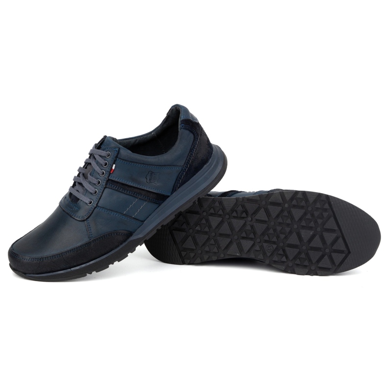 Antex Sapatos masculinos de couro com atacadores Sport Style 310GT azul 3
