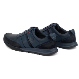 Antex Sapatos masculinos de couro com atacadores Sport Style 310GT azul 4