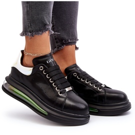 Sneakers Sports feminino de couro Goe nn2n4030 preto 6