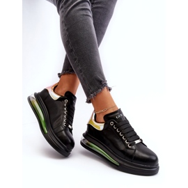 Sneakers Sports feminino de couro Goe nn2n4030 preto 2