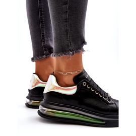 Sneakers Sports feminino de couro Goe nn2n4030 preto 5