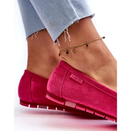 Mocassins femininos de camurça ecológica Big Star NN274934 sistema de espuma viscoelástica fúcsia rosa 1