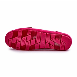 Mocassins femininos de camurça ecológica Big Star NN274934 sistema de espuma viscoelástica fúcsia rosa 3