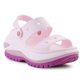 Sandálias crocs clássico mega chush cople 207989-5bx rosa 1