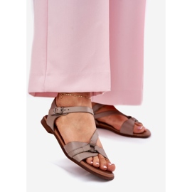 Zazoo 40182 sandálias de benefício escuro feminino bege 1