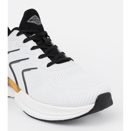 Vico Sapatos esportivos femininos brancos e brancos com um elemento laranja 1