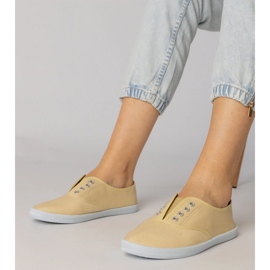 Tênis slip-on de tecido cinza 1