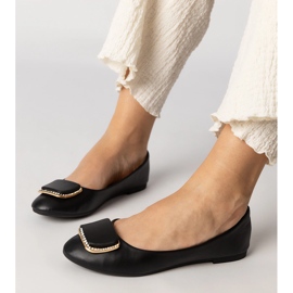 Ballerinas de mulheres negras com zircões preto 1 Ballerinas de mulheres negras com zircões preto 1