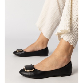 Ballerinas de mulheres negras com zircões preto 2 Ballerinas de mulheres negras com zircões preto 2