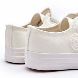 News Tênis infantil de couro com velcro, branco 2