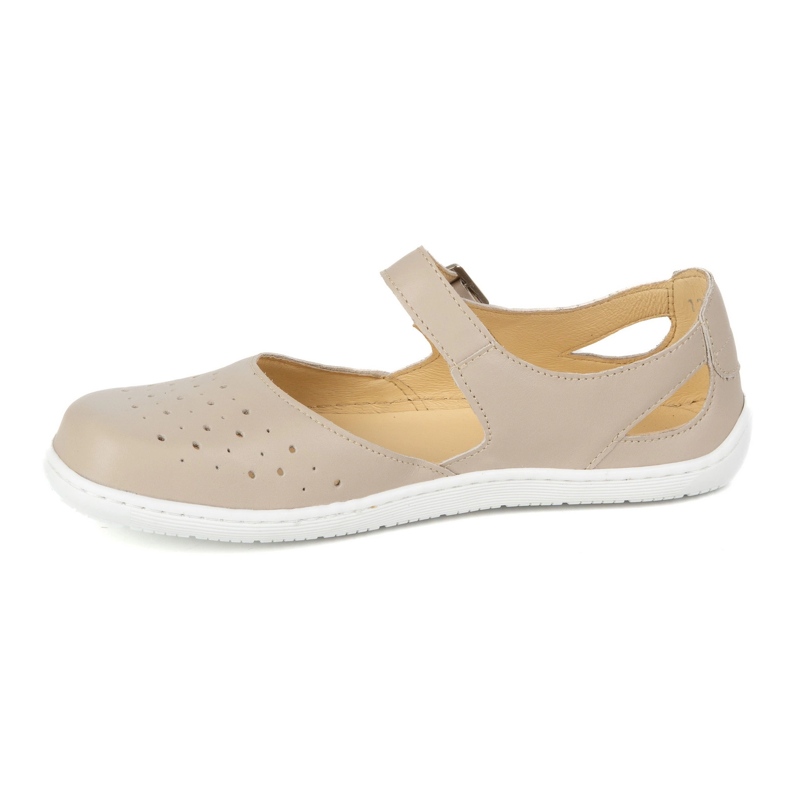 Barefoot Feofoot Women's Olivier 1284 - Sapatos de couro com fivela para estilizações bege e elegantes e elegantes 1