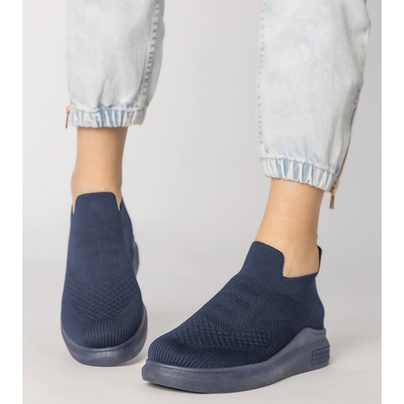 Tênis de meia azul marinha 2