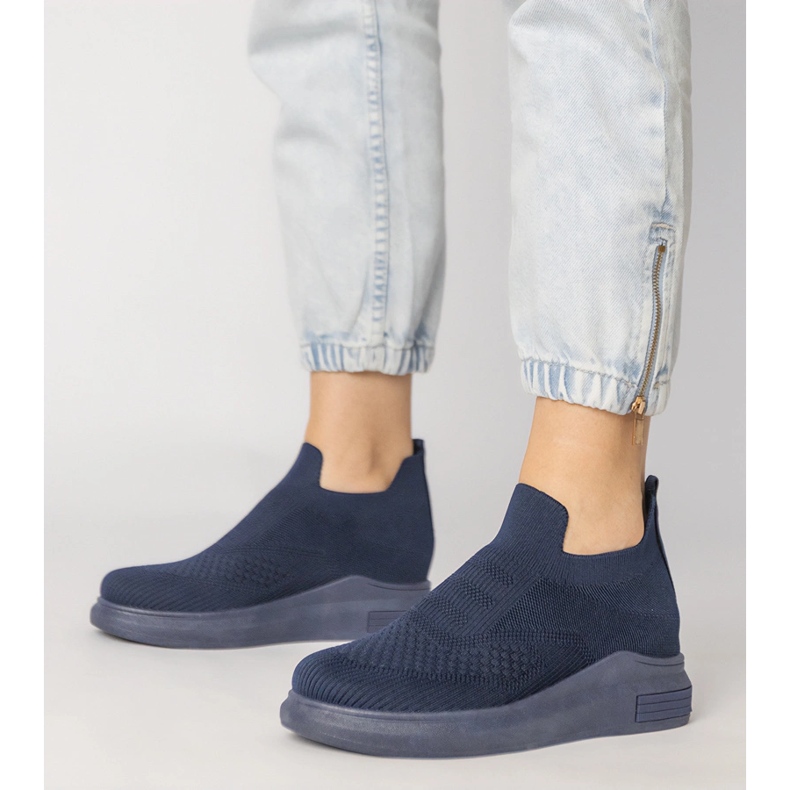 Tênis de meia azul marinha 1