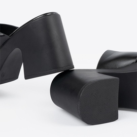 Seastar Mules pretos de salto alto 1