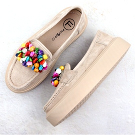 Mocas de couro na plataforma com bege bege filippo dp6765 4 Mocas de couro na plataforma com bege bege filippo dp6765 4