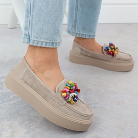 Mocas de couro na plataforma com bege bege filippo dp6765 5 Mocas de couro na plataforma com bege bege filippo dp6765 5