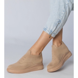 Meias marrons tênis deslizantes castanho 1