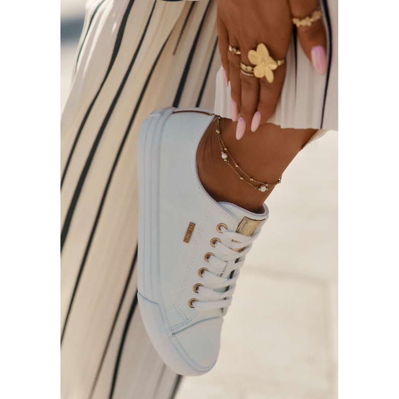 Big Star Tênis femininos com couro ecológico grande estrela rr274748 branco 2