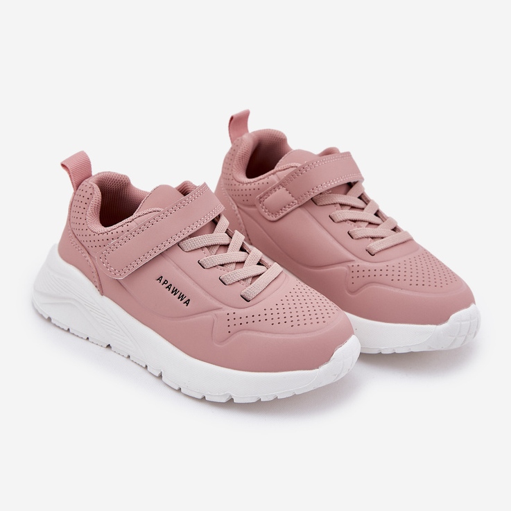Sapatos esportivos infantis leves na plataforma rosa 1