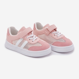 Sneakers de velcro rosa infantil 1