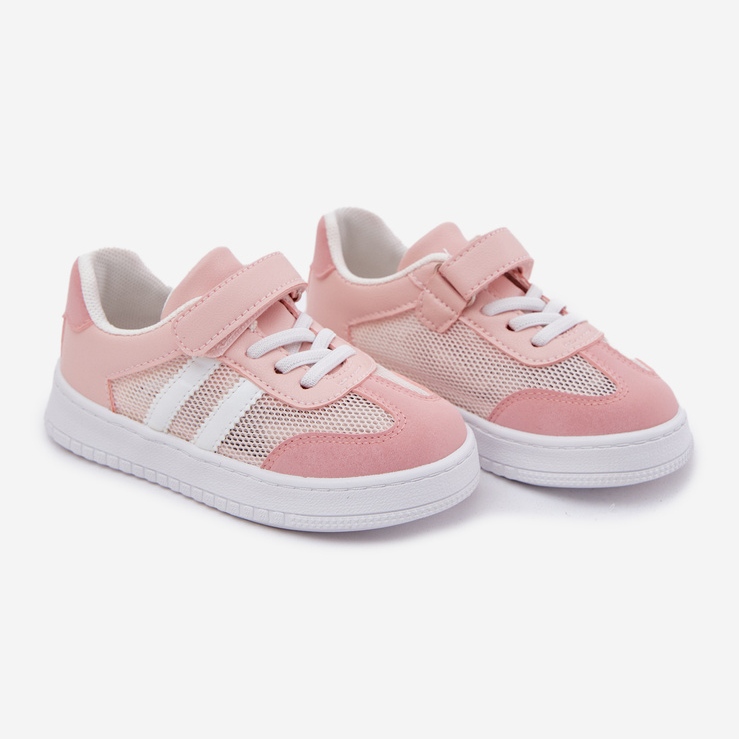 Sneakers de velcro rosa infantil 1