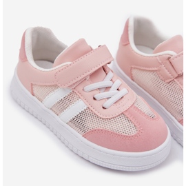 Sneakers de velcro rosa infantil 2