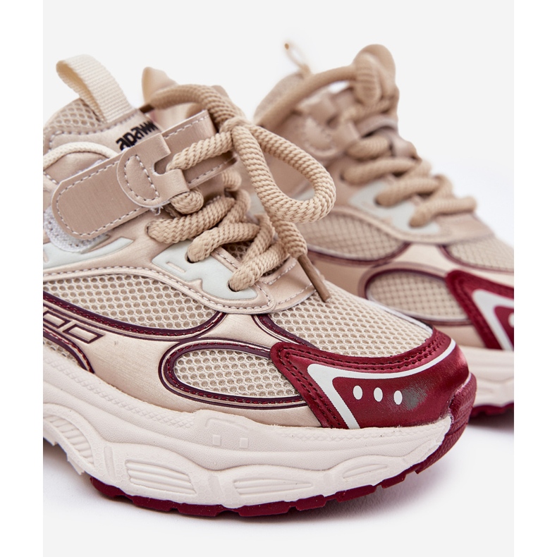 Tênis infantis em uma sola de ouro grosso dourado 2