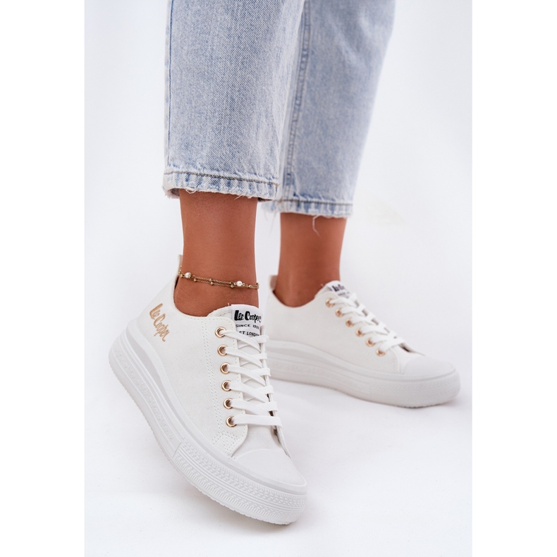 Tênis femininos no Lee Cooper LCW-24-44-2462L White Platform branco 2