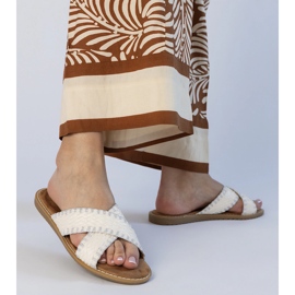 Flippers de mulheres brancas femininas branco 1