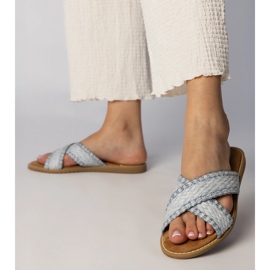 Flippers femininos de mulheres azuis azul 1