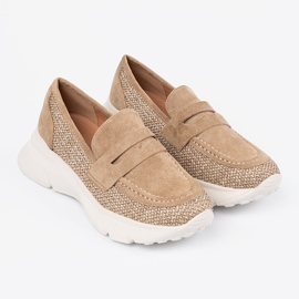 Seastar Sapatos bege com sola grossa 1