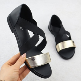 EVento Sandálias femininas com borrachas pretas 3884 preto 1