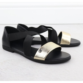 EVento Sandálias femininas com borrachas pretas 3884 preto 2