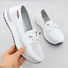 Evento Sapatos de couro feminino Open Work White Event 8443 branco 2 Evento Sapatos de couro feminino Open Work White Event 8443 branco 2