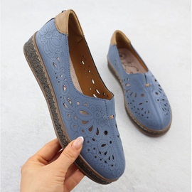 Evento OpenWork Women's Leather Shoes em uma elevação azul marinho 7007 1